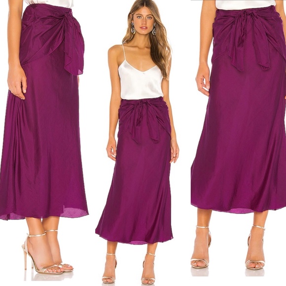 Mes Demoiselles Dresses & Skirts - ❌SOLD❌ mesdemoiselles nereide silk faux wrap skirt